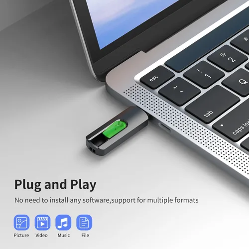 Vista 2 de RAOYI 10 unidades de unidades de memoria USB de 4 GB deslizantes retráctiles a granel USB 2.0 pulgar, unidad de salto, unidad de cremallera