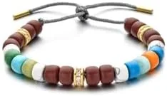 Vista 6 de MIRFREYR Pulsera de piedra natural con cuentas de cristal de curación natural, unisex, ajustable