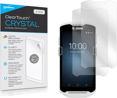 Vista 10 de BoxWave Protector de pantalla compatible con Zebra TC52, ClearTouch Crystal (paquete de 2), película HD, protege de arañazos ClearTouch Crystal