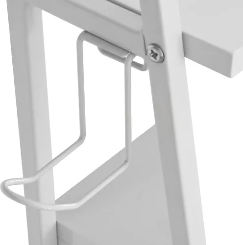 Vista 10 de Techni Mobili Escritorio para computadora de estudio con almacenamiento y pizarra blanca magnética de borrado en seco, color blanco