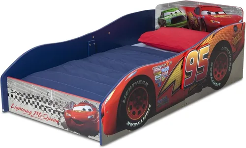 Vista 6 de Delta Children - Cama interactiva de madera para niños pequeños, modelo Cars de Disney/Pixar