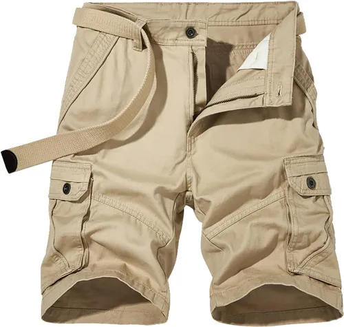 Vista 10 de Men Cargo Shorts Classic Fit Lightweight Ripstop Pants Tactical Outdoor Work Short Trousers with Multi Pocket