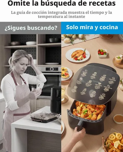 Vista 7 de COMFEE' Compacta Freidora de Aire de 2.1 Cuartos con 12 Opciones de Menú, Temporizador Ajustable y Control de Temperatura de 82-204 Grados C, Cesta