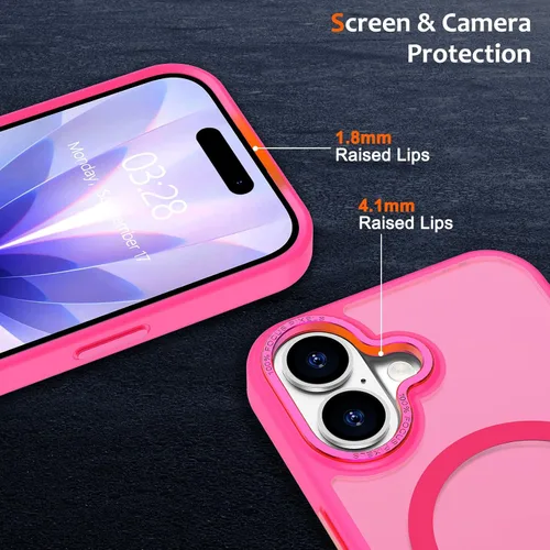 Vista 1367 de Anuck - Funda magnética para iPhone 11 compatible con MagSafe, carcasa trasera mate translúcida dura, borde de TPU, delgada, resistente a impactos