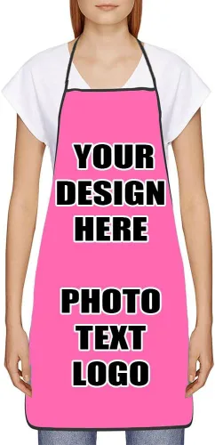 Vista 39 de Delantales personalizados con diseño de imagen de texto fotográfico para adultos, hombres, mujeres, parrilla, cocina, 40