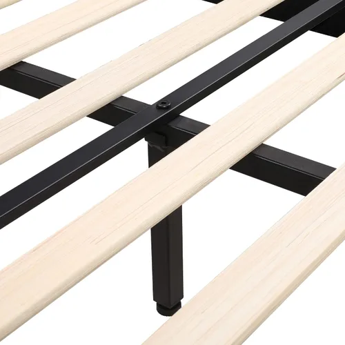 Vista 9 de Moderna base de cama tapizada con 4 cajones de almacenamiento, cama de plataforma con cabecera capitonada con botones ajustables, soporte de Negro