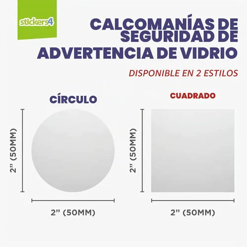 Vista 3 de 24 calcomanías cuadradas de vidrio para puerta de vidrio para seguridad