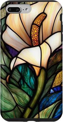 Vista 12 de iPhone 16 Calla Lily Stained Glass Case
