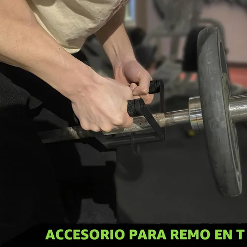 Vista 5 de Accesorio de cable de doble mango en D para entrenamiento con pesas, de acero con empuñadura de goma antideslizante (negro)