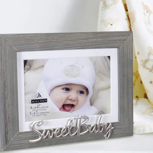 Vista 5 de Malden Sweet Baby - Marco de fotos de 4 x 6 o 5 x 7 pulgadas, color gris