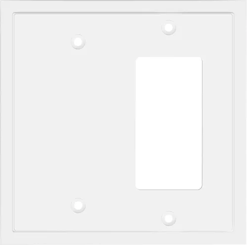 Vista 53 de Henne Bery Placa decorativa de pared con borde moderno, tapa de tomacorriente para cubrir enchufe, aleación de zinc maciza duradera
