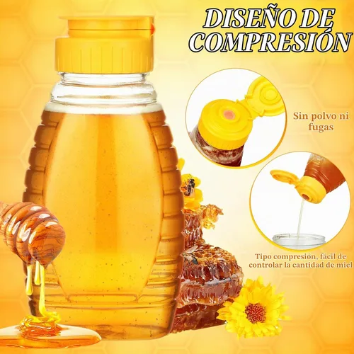 Vista 3 de Eccliy 32 botellas de miel vacías de 8 onzas de plástico transparente