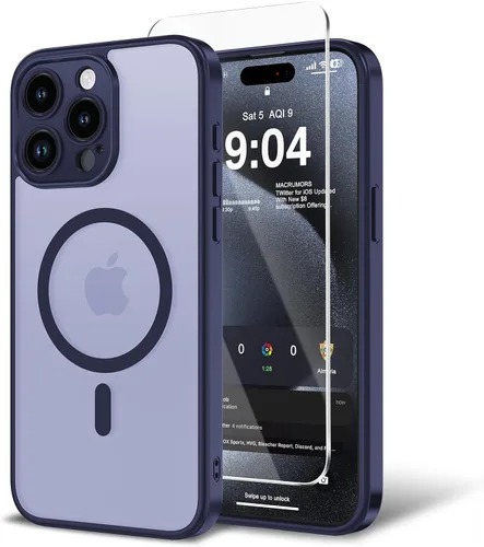 Vista 139 de Funda para iPhone 11 con protector de pantalla, compatible con MagSafe, ultra delgada, translúcida, mate, a prueba de golpes, color negro