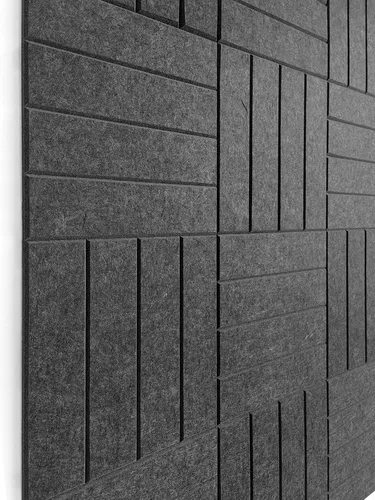 Vista 44 de Paneles acústicos cuadrados de 11.18 pulgadas, paquete de 12 paneles de pared que absorben el sonido, azulejos decorativos de fieltro insonorizados