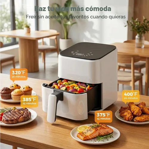 Vista 7 de Freidora de aire digital compacta de 3 cuartos de galón, pequeña freidora de aire con placa antiadherente, cesta apta para lavavajillas, apagado