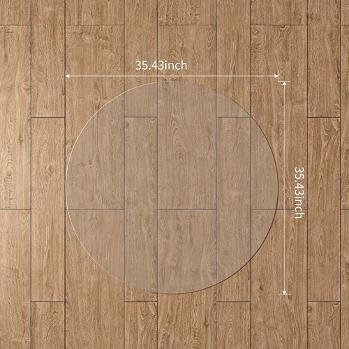 Vista 2 de WASJOYE Alfombrilla para silla de oficina para pisos de madera, alfombra