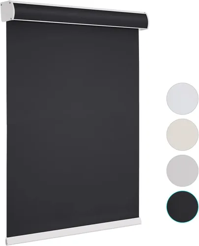 Vista 8 de Changshade Persianas enrollables 100% opacas sin cordones para ventanas, persianas de parada libre, tela aislante térmica, protección UV, persianas