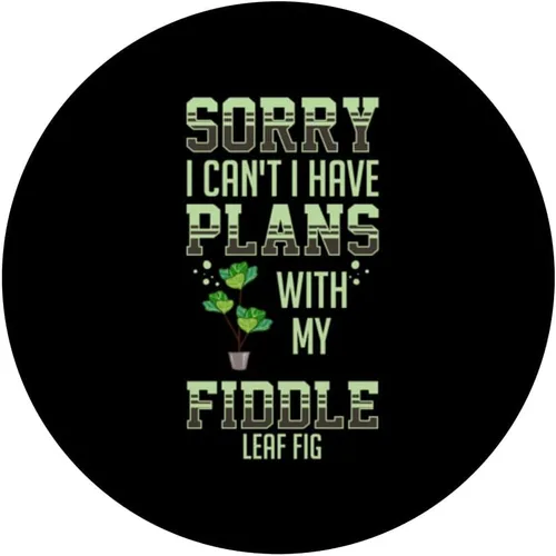 Vista 3 de Fiddle Leaf Fig Ficus Lyrata Care Árbol Plantas Suelo Interior PopSockets intercambiables PopGrip