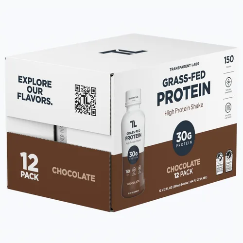 Vista 8 de Transparent Labs Batido de proteínas alimentadas con pasto - Chocolate