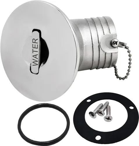 Vista 20 de SHENGHUISS Boat Water/Diesel/Gas/Fuel Deck Fill/Filler 1-1/2 Inch(38mm) with Keyless Cap 316 Stainless Steel Boat Deck Hardware for Boat, Yacht