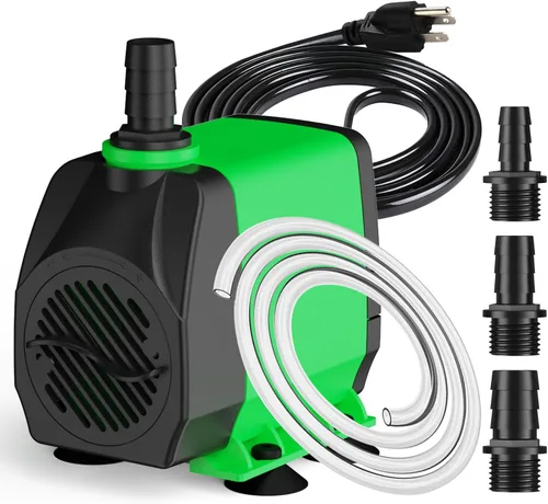 Vista 12 de Bomba azul sumergible de cable para exteriores de 160 GPH de 10 pies