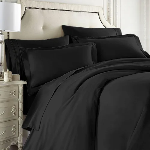 Vista 5 de Clara Clark Juego completo de ropa de cama de 5 piezas que incluye sábanas bajeras y planas, funda de edredón, fundas de almohada