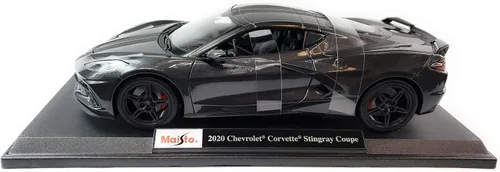 Vista 2 de Maisto Special Edition 2020 Chevrolet Corvette C8 Stingray Coupe 1:18 Die Cast Negro Metálico