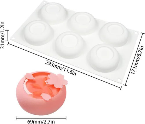 Vista 2 de mostsom Molde de silicona para mousse, molde de mousse de forma redonda, molde de silicona para tartas, herramienta para hornear, postre