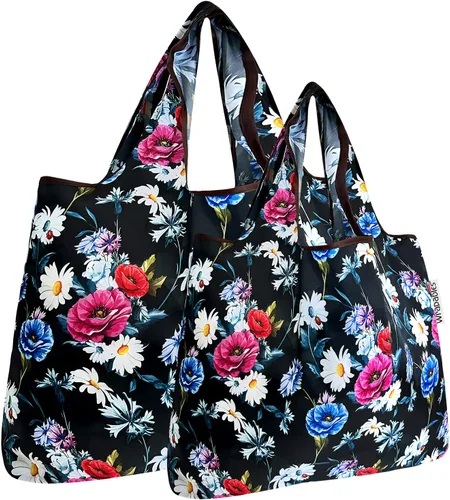 Vista 15 de Bowbear Bolsa de compras reutilizable de nailon plegable (juego de 2), cachemira colorida