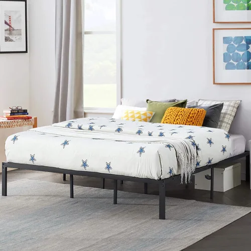 Vista 11 de VECELO - Base de cama metálica tamaño matrimonial de 14 pulgadas, moderna (juego de 2)