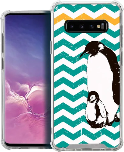 Vista 19 de CasesOnDeck - Funda compatible con Samsung Galaxy S10+ S10 Plus 6.4 pulgadas] S10+ Funda delgada, transparente y flexible de poliuretano