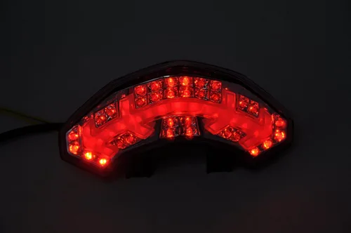 Vista 8 de Luz trasera LED de freno para motocicleta, lente transparente con intermitentes integradas, compatible con Ducati 2010-2014 Multistrada 1200