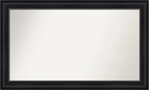 Vista 204 de Amanti Art Espejo personalizado, espejo de baño negro Astor, espejo de pared o espejo de tocador de baño sobre el fregadero (25 x 25 pulgadas)