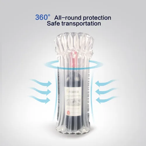 Vista 8 de Bolsas protectoras para botellas de vino, equipaje para viajes en avión, paquete de 18 unidades inflables, para envío de botellas de licor, embalaje