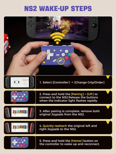 Vista 5 de IINE Mini Retro Game Controller, Pocket-Size Wireless Mini Game Controller with Keychain Design, Portable Travel Controller for Mobile & PC Gaming