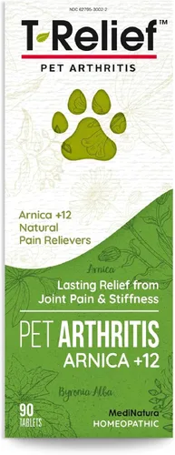 Vista 8 de MediNatura T-Relief Pet Alivio para la Artritis Árnica +12 Potentes Medicinas Homeopáticas Naturales Ayudan a Aliviar el Dolor de Cadera