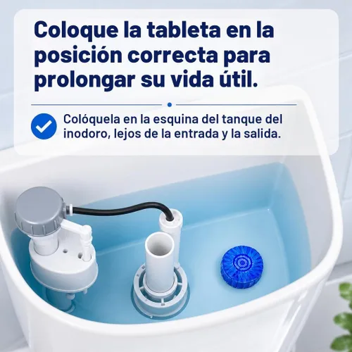 Vista 7 de Msvvko Limpiador para inodoro, tabletas limpiadoras automáticas para la cisterna del inodoro, tabletas azules para inodoro para desodorizar