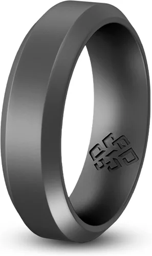 Vista 64 de Knot Theory - Anillo de boda de silicón para hombres y mujeres Anillos de goma finos de calidad superior con gran estilo, comodidad; son ideales