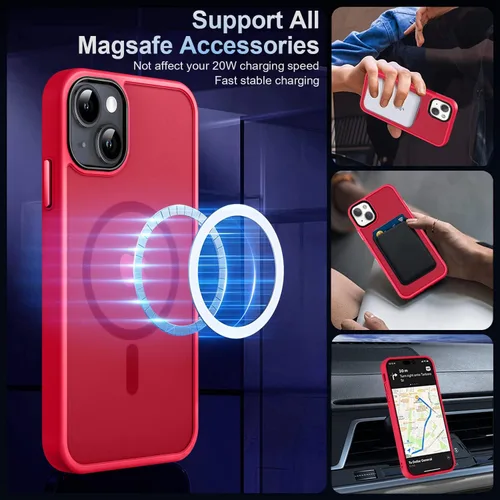 Vista 69 de MOCCA - Funda magnética resistente para iPhone XR de 6.1 pulgadas, compatible con MagSafe, funda con protección contra caídas de grado militar