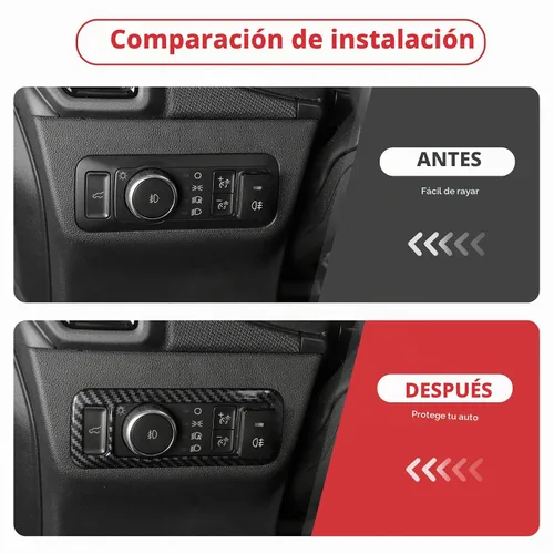 Vista 2 de Linskip Cubierta de control de faro compatible con Ford Bronco Sport 2021-2026, cubierta del panel del interruptor de los faros delanteros