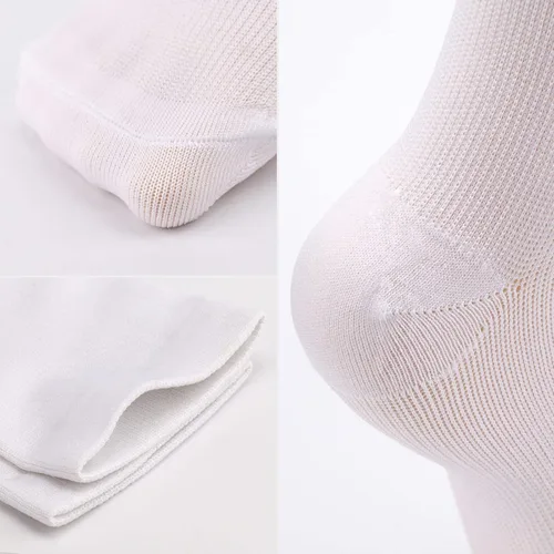 Vista 8 de Calcetines de compresión para mujeres y hombres, calcetines largos atléticos hasta la rodilla de 15 a 20 mmhg, lo mejor para correr atlética, 3 pares