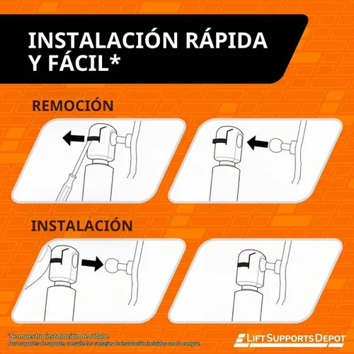 Vista 5 de 2 amortiguadores para escotilla trasera, para Nissan Xterra 2005-2014