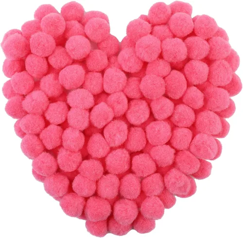 Vista 20 de MORFEN 150 pompones, pompones negros de 1 pulgada, bolas de pompón mullido, pequeños pompones para manualidades, proyectos de manualidades
