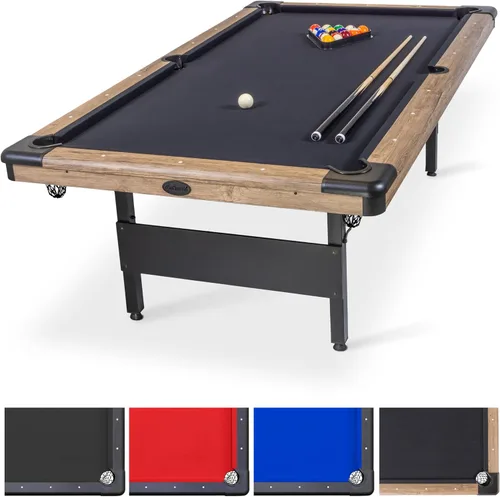 Vista 6 de GoSports 6, 7, or 8 ft Portable Billiards Tables - No Assembly, Includes Set of Balls, 2 Cue Sticks, Chalk, Felt Brush