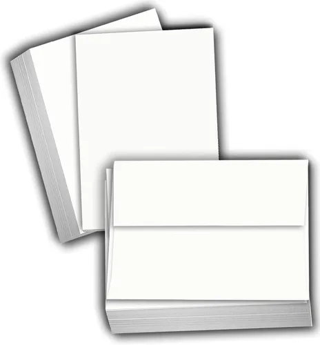 Vista 8 de Hamilco Papel grueso de cartulina blanca – Nota flash en blanco y tarjetas postales – Invitaciones de felicitación estacionarias de 4 x 6 pulgadas
