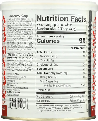 Vista 2 de TOSCHI Cerezas Amarena, 16 OZ