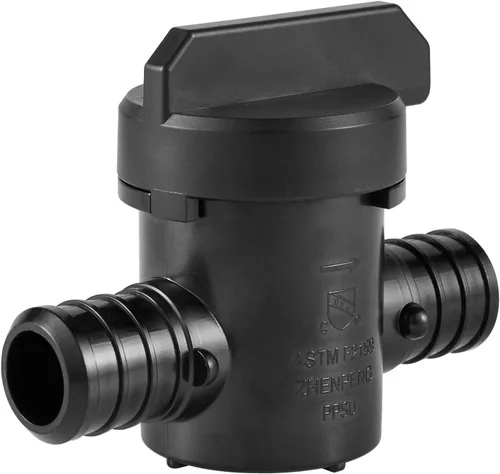 Vista 4 de 2PC EFIELD Poly PPSU Barb Crimp Pex 3/4" X 3/4" Válvula de bola de puerto completo Para conexión de tubería Pex, ASTM F2159-PPSU1807066 (2)
