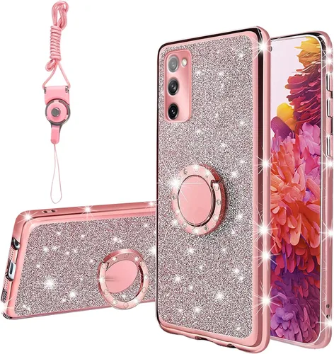 Vista 20 de Funda para Samsung Galaxy S9, Galaxy S9 para mujer, con purpurina, suave, elegante, transparente, TPU de lujo, linda funda protectora con correa