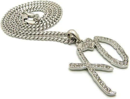 Vista 4 de Shiny Jewelers USA Colgante de hip hop para hombre, caja de 24 pulgadas, cuerda, cadena cubana
