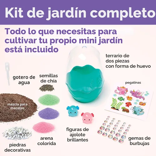 Vista 3 de Creativity for Kids Mini Garden Axolotl Terrarium, Grow & Create (a partir de 6 años)
